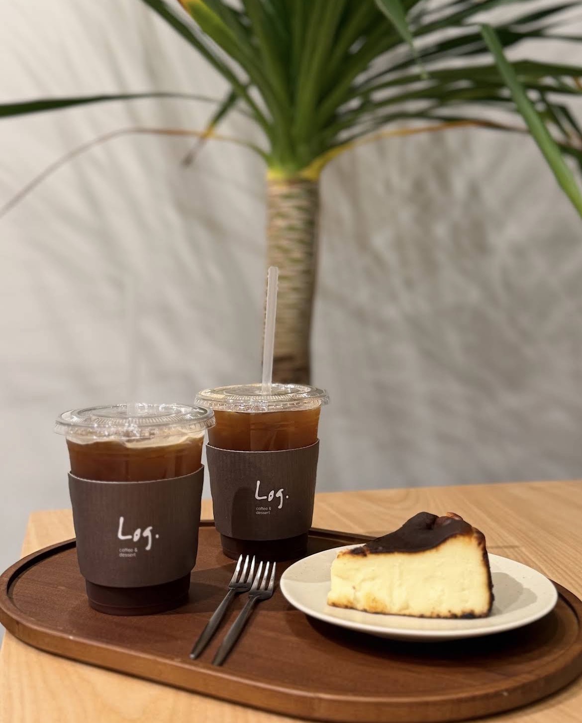 Iced Coffee & Basque Cheesecake